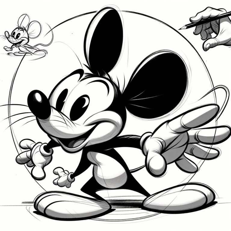 Mickey Mouse Cartoon Character